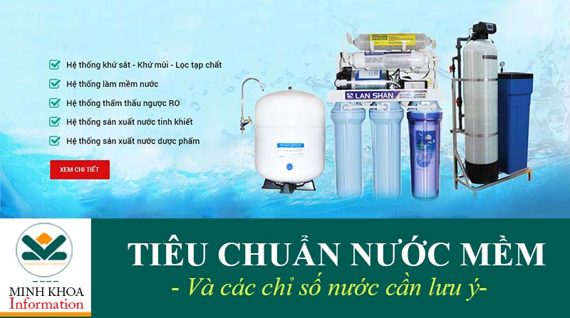 Tiêu chuẩn nước mềm và chỉ tiêu nước mềm quan trọng